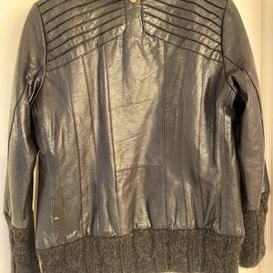 Mackage leather bomber.
